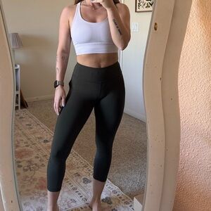 lululemon athletica army green high-rise cropped 23” leggings